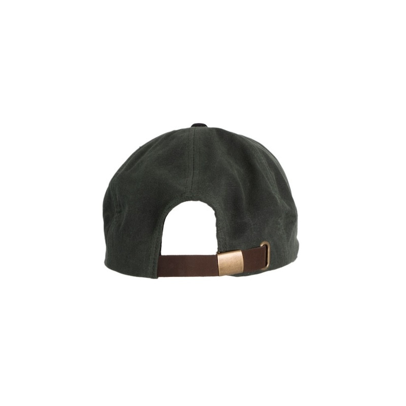 Made in UK Wax Stallington Baseball Cap with Suede Leather Peak One Size Olive